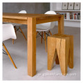 طاولة مربعة من الخشب الطبيعية الخشبية الصلبة